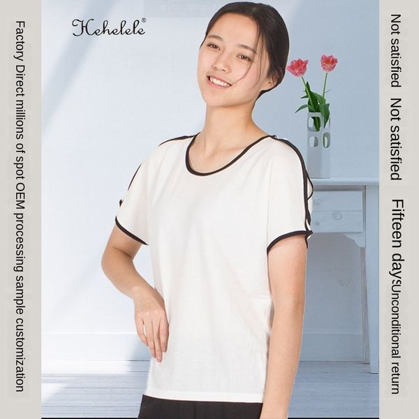 han fan scheming t-shirt foreign style short-sleeved 30033 clear ice silk cotton linen hollowed-out t-shirt female, White
han fan scheming t-shirt foreign style short-sleeved 30033 clear ice silk cotton linen hollowed-out t-shirt female, White