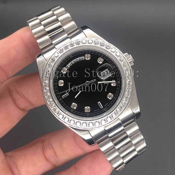 watch yellow gold daydate self-winding mechanical movement black dial diamond bezel concealed folding crown clasp mens watches, Slivery;brown
watch yellow gold daydate self-winding mechanical movement black dial diamond bezel concealed folding crown clasp mens watches, Slivery;brown