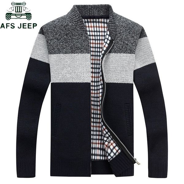 2019 autumn winter striped thick sweatercoat stand collar zipper mens sweater coat outerwear fleece cashmere liner sweaters, White;black
2019 autumn winter striped thick sweatercoat stand collar zipper mens sweater coat outerwear fleece cashmere liner sweaters, White;black