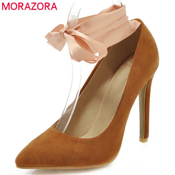 morazora 2019 new arrival women pumps flock thin high heels shoes spring summer cross tied party wedding shoes woman black
morazora 2019 new arrival women pumps flock thin high heels shoes spring summer cross tied party wedding shoes woman black