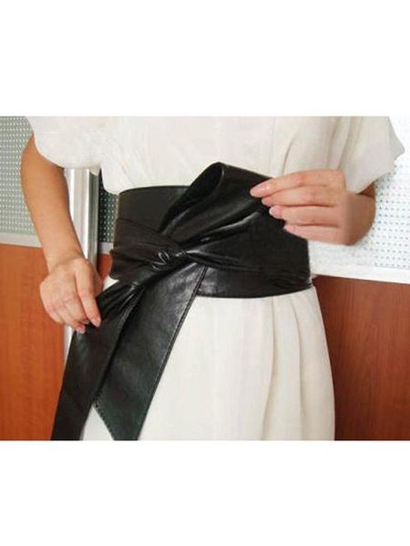 dsstyles womens pu leather belts fashion soft self tie wrap around waist band belt bowknot bind wide waistband female belts, Black;brown
dsstyles womens pu leather belts fashion soft self tie wrap around waist band belt bowknot bind wide waistband female belts, Black;brown