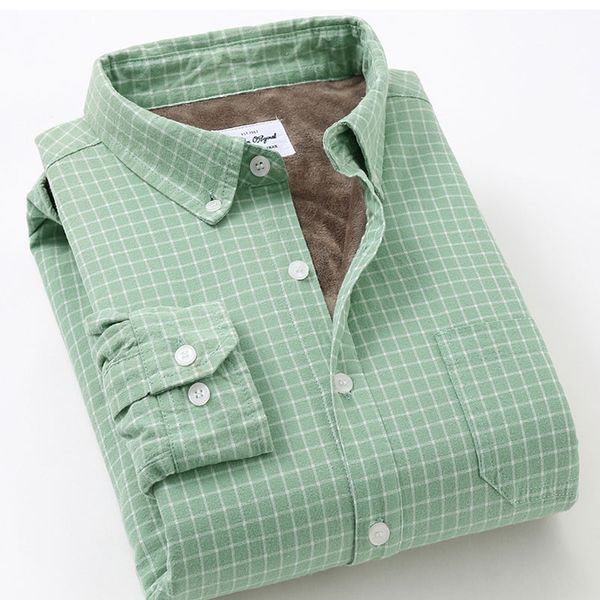 winter stylish cotton thick men's warm shirt with velvet quality button-down classic blue green small plaid casual thermal shirt, White;black
winter stylish cotton thick men's warm shirt with velvet quality button-down classic blue green small plaid casual thermal shirt, White;black