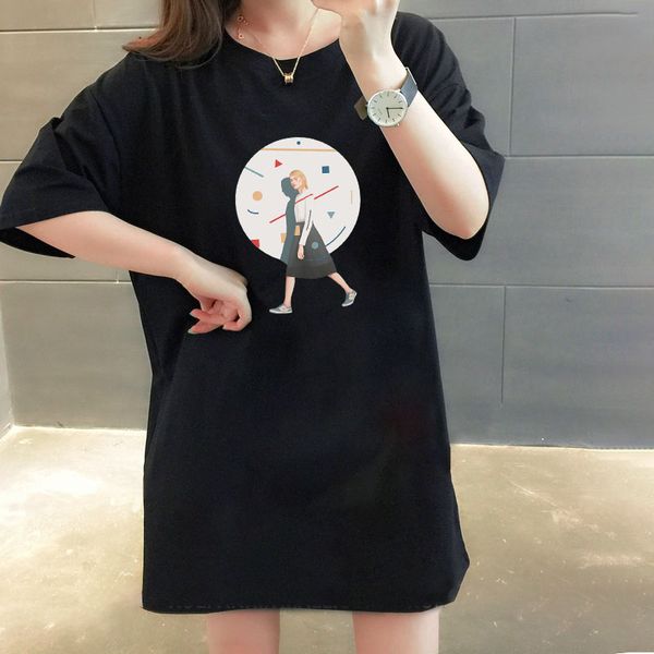 dress summer dresses cartoon girl printing fashion black white plus size woman mini dress, Black;gray
dress summer dresses cartoon girl printing fashion black white plus size woman mini dress, Black;gray