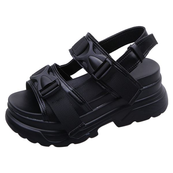 leather platform sandals women 2020 summer women's chunky shoes fashion buckle thick soled casual woman beach sandal, Black
leather platform sandals women 2020 summer women's chunky shoes fashion buckle thick soled casual woman beach sandal, Black