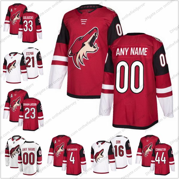 custom arizona coyotes ice hockey jerseys stitched logo any name number hjalmarsson stepan richardson goligoski tkachuk hull roenick s-3xl, Black;red
custom arizona coyotes ice hockey jerseys stitched logo any name number hjalmarsson stepan richardson goligoski tkachuk hull roenick s-3xl, Black;red