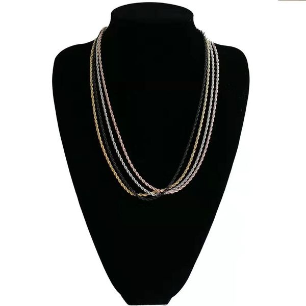 3mm 60cm chain necklaces for men luxury stainless steel cuban twisted chains jewelry gift 4 colors gold silver rose gold black ing
3mm 60cm chain necklaces for men luxury stainless steel cuban twisted chains jewelry gift 4 colors gold silver rose gold black ing