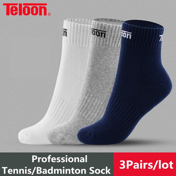 teloon professional sports socks for tennis badminton basketball 100% cotton breathe y and absorb sweat deodorant k037-3spa, Black
teloon professional sports socks for tennis badminton basketball 100% cotton breathe y and absorb sweat deodorant k037-3spa, Black