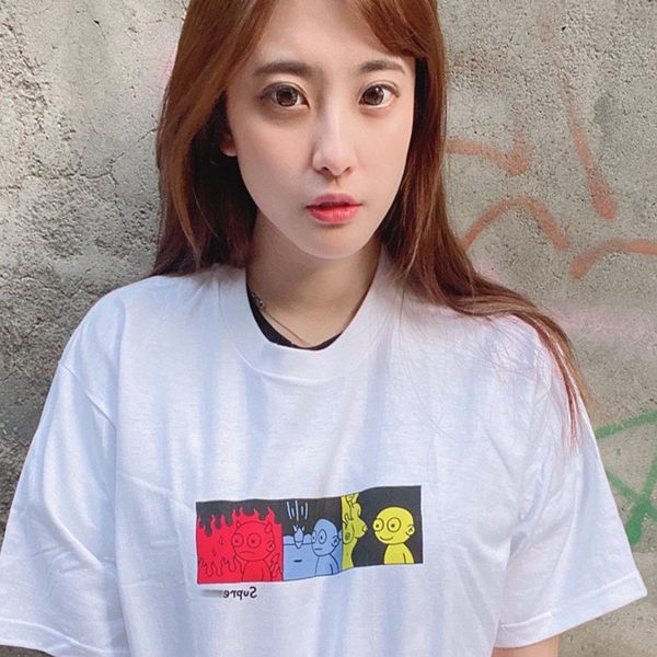 19fw life tee cartoon printing round neck loose oversize short sleeve t-shirt female couple half sleeve male, Red
19fw life tee cartoon printing round neck loose oversize short sleeve t-shirt female couple half sleeve male, Red