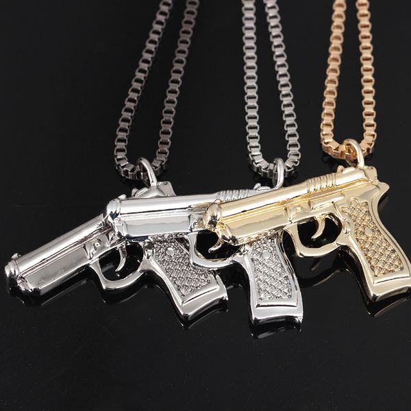 new gun pistol necklace gold bling hip hop jewelry chains pendant necklace for men gift drop shipping, Silver
new gun pistol necklace gold bling hip hop jewelry chains pendant necklace for men gift drop shipping, Silver