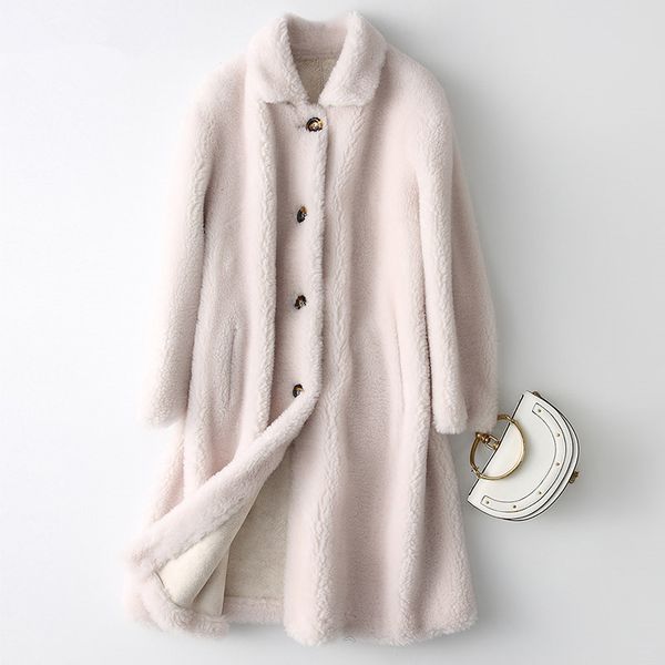 women winter slim style real wool fur coat oversize girl female warm sheep shearing coats lady long jackets a18214, Black
women winter slim style real wool fur coat oversize girl female warm sheep shearing coats lady long jackets a18214, Black