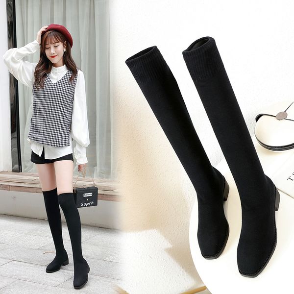 2019 women over the knee low heel luxury boots female long sock stretch fabric thigh boots ladies winter block heels black shoes
2019 women over the knee low heel luxury boots female long sock stretch fabric thigh boots ladies winter block heels black shoes