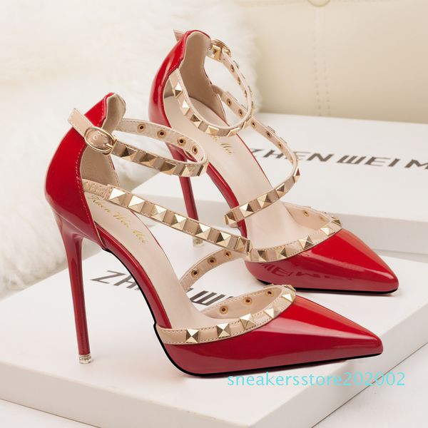 2020 summer shoes women high heels pointed toe pumps rivet ankle strap thin heels female sandals fashion ladies shoe party s02, Black
2020 summer shoes women high heels pointed toe pumps rivet ankle strap thin heels female sandals fashion ladies shoe party s02, Black