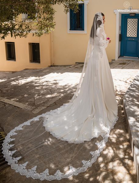 one layer wedding veils white ivory cathedral length lace appliqued 3m long bridal veil custom made veils, Black
one layer wedding veils white ivory cathedral length lace appliqued 3m long bridal veil custom made veils, Black