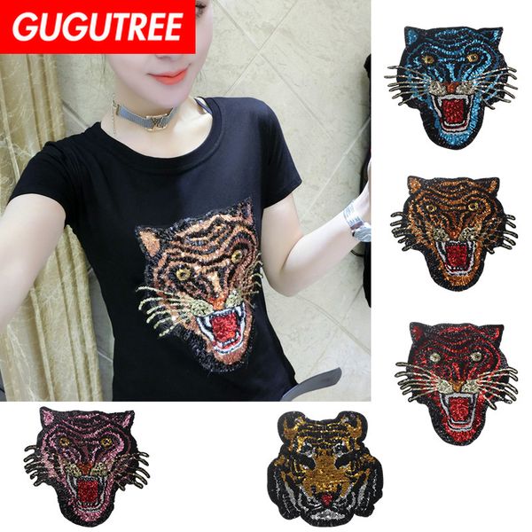 gugutree sequins embroidery big tiger patch animal cartoon patches badges applique patches for clothing dxl-71, Black
gugutree sequins embroidery big tiger patch animal cartoon patches badges applique patches for clothing dxl-71, Black