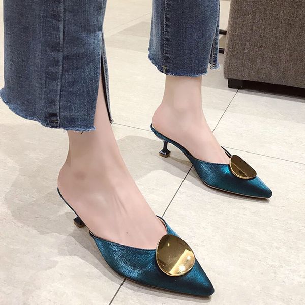 women casual babouche fish scale vamp pointed toed high heels stiletto half slippers loafers stilettos slides mules shoes nice, Black
women casual babouche fish scale vamp pointed toed high heels stiletto half slippers loafers stilettos slides mules shoes nice, Black