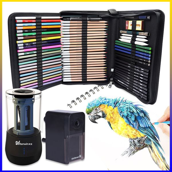 professional sketch drawing set with pen pencils bag with hand-cranking and electric pencil sharpener stationery art supplies
professional sketch drawing set with pen pencils bag with hand-cranking and electric pencil sharpener stationery art supplies