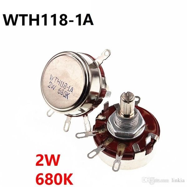 wth118 2w 680k single turn carbon film potentiometer 
wth118 2w 680k single turn carbon film potentiometer