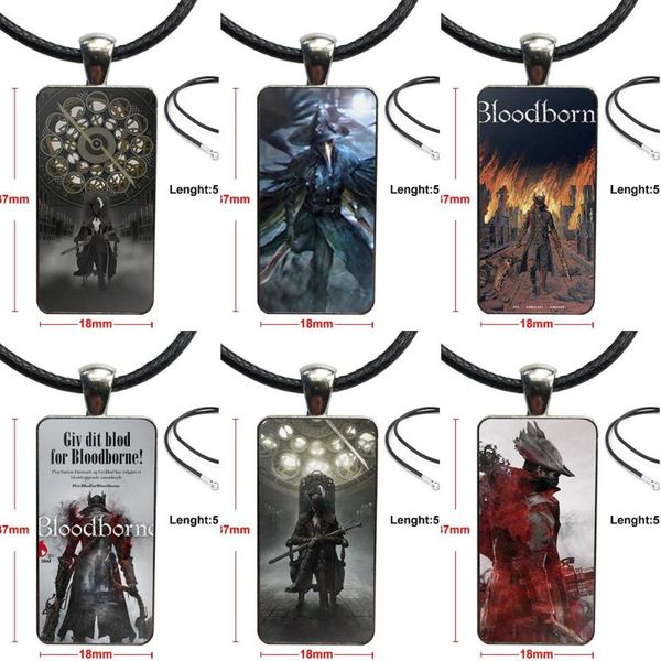 bloodborne game for women glass cabochon choker pendant rectangle necklace steel color jewelry, Silver
bloodborne game for women glass cabochon choker pendant rectangle necklace steel color jewelry, Silver