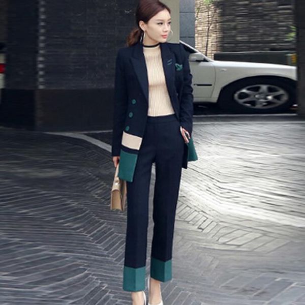 long section pant suits women office business suits formal work wear sets uniform styles elegant pant dc291, White;black
long section pant suits women office business suits formal work wear sets uniform styles elegant pant dc291, White;black