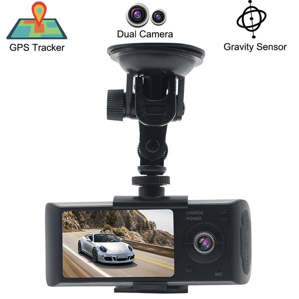 

car camera car dvr with gps 3d g-sensor lcd cam video recorder camcorder cycle recording digital zoom dash cam dual lens