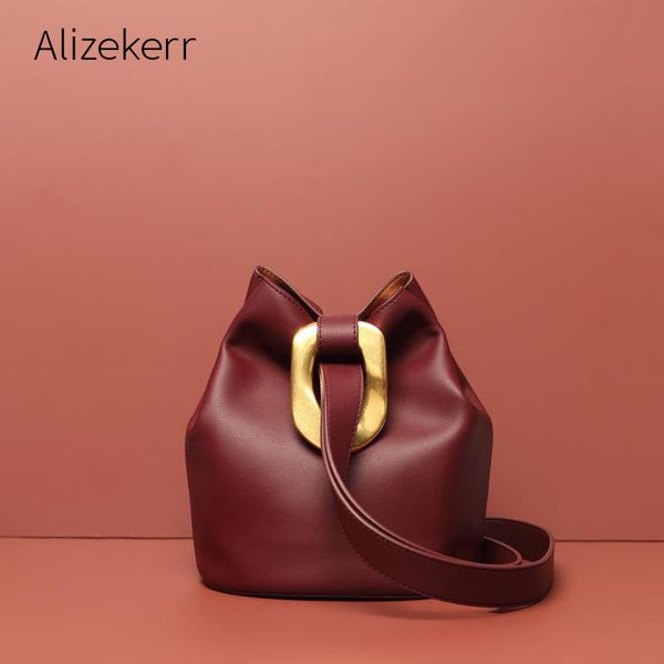 real leather bucket handbag women vintage fashion metal buckle soft genuine leather tote shoulder bags ladies black purse
real leather bucket handbag women vintage fashion metal buckle soft genuine leather tote shoulder bags ladies black purse