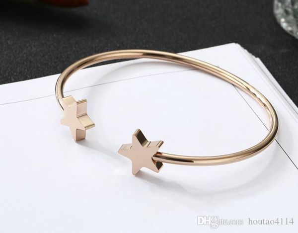 women's star bracelet women's fashion pentagram open bracelet fine jewelry 18k rose gold stainless steel bracelets women's ba, Black
women's star bracelet women's fashion pentagram open bracelet fine jewelry 18k rose gold stainless steel bracelets women's ba, Black