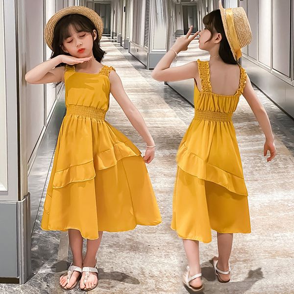 2020 summer new fashion baby girls dresses korean sweet style solid color princess kids sleeveless strap dress children clothes, Red;yellow
2020 summer new fashion baby girls dresses korean sweet style solid color princess kids sleeveless strap dress children clothes, Red;yellow