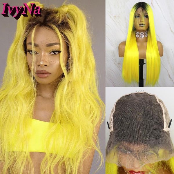 ivyna yellow ombre 13x6 synthetic lace front wigs with baby hair heat resistant hair long straight lace frontal wigs pre plucked, Black
ivyna yellow ombre 13x6 synthetic lace front wigs with baby hair heat resistant hair long straight lace frontal wigs pre plucked, Black