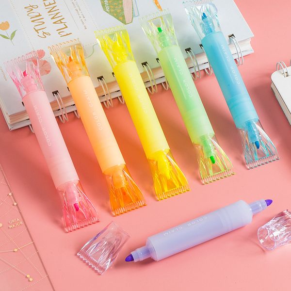 cute candy shaped double head highlighter for drawing and mark point lovely stationery kids gift
cute candy shaped double head highlighter for drawing and mark point lovely stationery kids gift