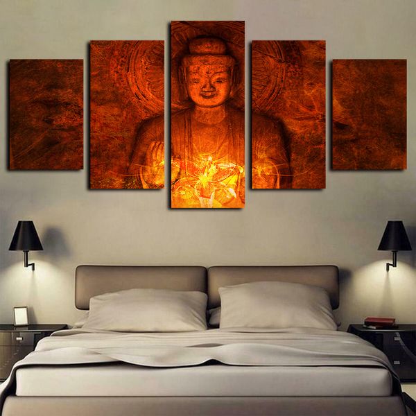5 panels canvas wall art abstract golden flower buddha pictures paintings giclee on canvas prints and posters oil paintngs artwork
5 panels canvas wall art abstract golden flower buddha pictures paintings giclee on canvas prints and posters oil paintngs artwork