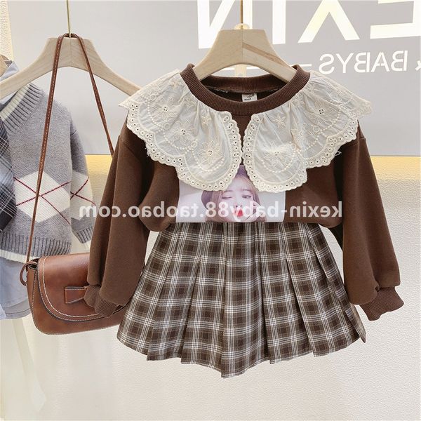 2pcs wlg girl clothing set kids autumn printed long sleeve hoodie and plaid skirt set baby girl cute party clothes, White
2pcs wlg girl clothing set kids autumn printed long sleeve hoodie and plaid skirt set baby girl cute party clothes, White