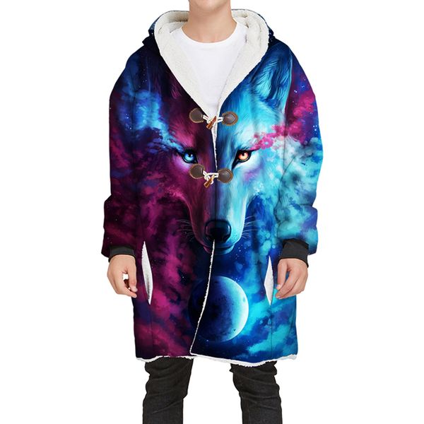 2019 winter animal wolf coats male 3d own design blus red wolf print casual men coats hooded long sleeve plus size -4xl, Black
2019 winter animal wolf coats male 3d own design blus red wolf print casual men coats hooded long sleeve plus size -4xl, Black