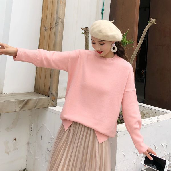 spring women's sweater casual street clothes moderate knitting pullover lady sweater plus size solid pattern long sleeve, White;black
spring women's sweater casual street clothes moderate knitting pullover lady sweater plus size solid pattern long sleeve, White;black