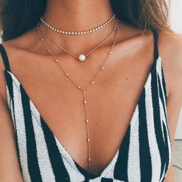 boho jewelry multi layer beads choker necklaces for women fashion pendant vintage collier long necklace n968, Silver
boho jewelry multi layer beads choker necklaces for women fashion pendant vintage collier long necklace n968, Silver