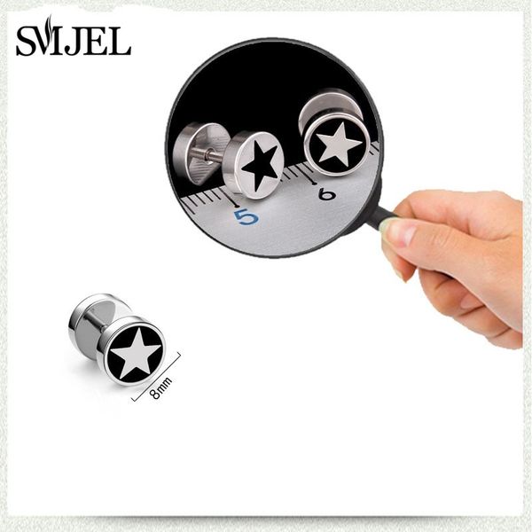 smjel punk stainless steel star batman studs faux fake ear plugs flesh tunnel gauges tapers stretcher earring piercing jewelry, Golden;silver
smjel punk stainless steel star batman studs faux fake ear plugs flesh tunnel gauges tapers stretcher earring piercing jewelry, Golden;silver
