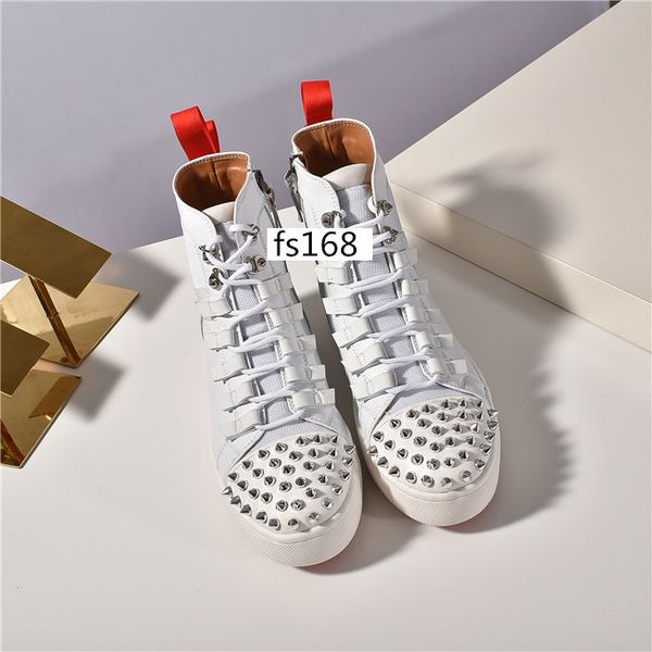 with box donna flat casual shoes men's red bottoms women's shoes rivets spiky socks primary studs flat shoes size 36, Black
with box donna flat casual shoes men's red bottoms women's shoes rivets spiky socks primary studs flat shoes size 36, Black