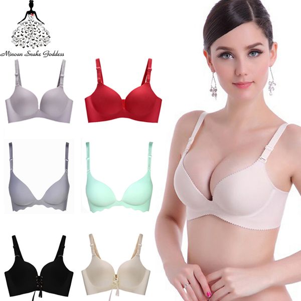 bras women bra push up seamless female underwear for bralette lingerie wire soutien gorge femme, Red;black
bras women bra push up seamless female underwear for bralette lingerie wire soutien gorge femme, Red;black