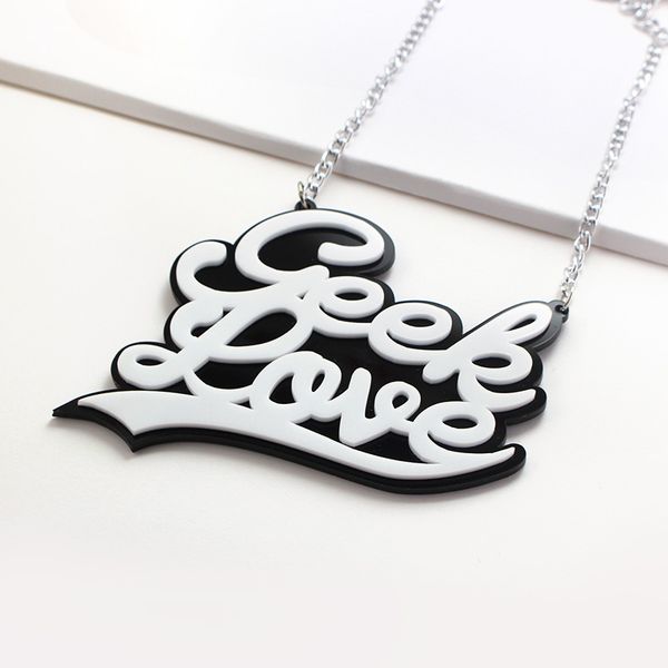 letter punk necklaces collare chains big word acrylic pendant statement necklace zinc alloy links chain fashion korean, Silver
letter punk necklaces collare chains big word acrylic pendant statement necklace zinc alloy links chain fashion korean, Silver