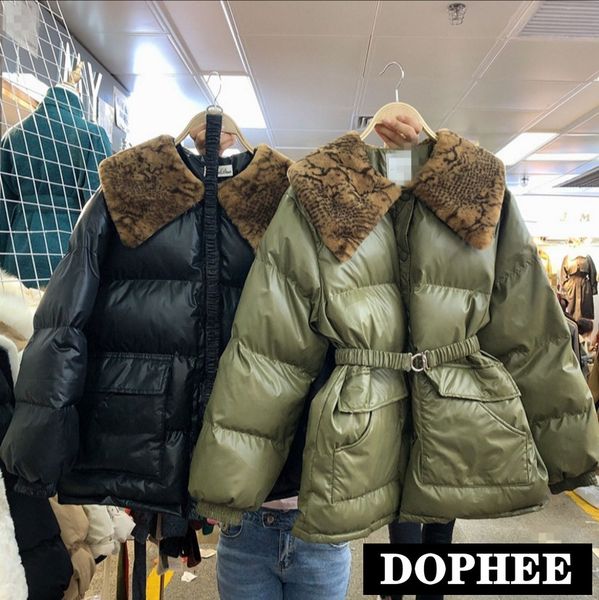 2019 new autumn and winter leopard print collar with detachable belt thickened cotton padded coat women casual parka jackets, Black
2019 new autumn and winter leopard print collar with detachable belt thickened cotton padded coat women casual parka jackets, Black