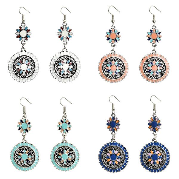bohemia alloy round flower pendant earrings drops glaze sunflower long eardrop silver plated ear hook earring women lady jewelry gifts
bohemia alloy round flower pendant earrings drops glaze sunflower long eardrop silver plated ear hook earring women lady jewelry gifts