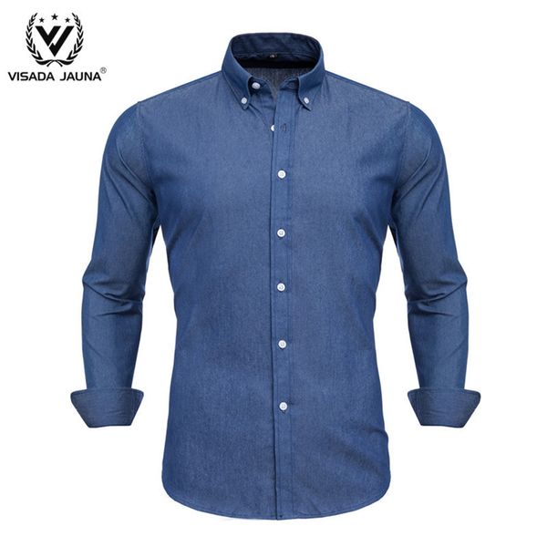 mens denim shirt blouses 2020 dress casual shirts social male slim fit shirts for men chemise longue large size erkek gomlek, White;black
mens denim shirt blouses 2020 dress casual shirts social male slim fit shirts for men chemise longue large size erkek gomlek, White;black
