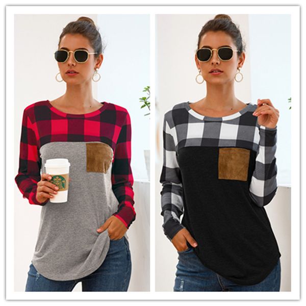 women plaid pocket shirts plus size girls leopard patchwork tee ladies pumpkin christmas t shirts 2019 new casual blouse shirt tees, White
women plaid pocket shirts plus size girls leopard patchwork tee ladies pumpkin christmas t shirts 2019 new casual blouse shirt tees, White