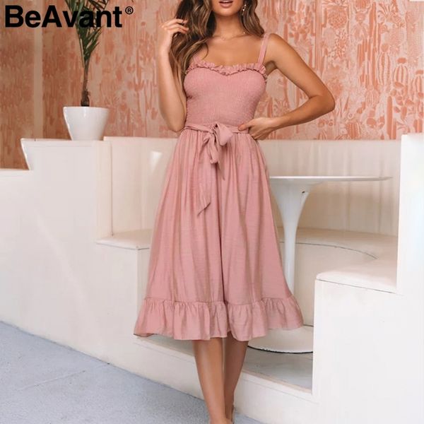 beavant elegant ruffle pleated women cotton dress ruched high waist summer dress pink spaghetti strap female midi dress vestidos, Black;pink
beavant elegant ruffle pleated women cotton dress ruched high waist summer dress pink spaghetti strap female midi dress vestidos, Black;pink