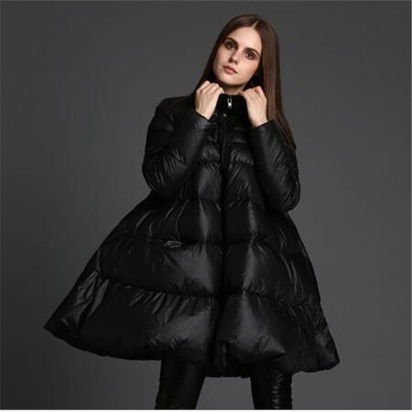 2018new winter coat big skirt loose big yards thick down jacket high-quality white duck down coat female, Black
2018new winter coat big skirt loose big yards thick down jacket high-quality white duck down coat female, Black