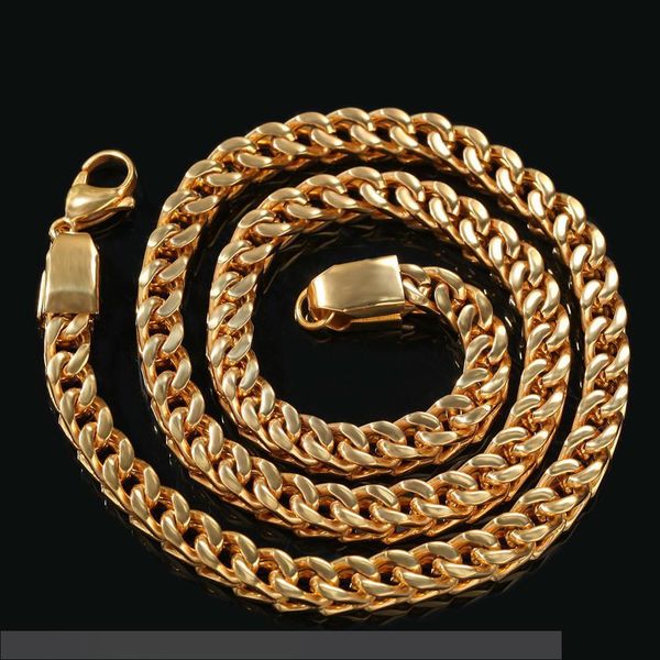 luxury designer jewelry mens chokers gold-plated stainless steel man necklace hip-hop punk 6mm positive and negative chain shopping, Silver
luxury designer jewelry mens chokers gold-plated stainless steel man necklace hip-hop punk 6mm positive and negative chain shopping, Silver
