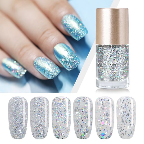 nicole diary 9ml oil based nail polish shiny holographic silver nail art polish manicure lacquer varnish 6 colors
nicole diary 9ml oil based nail polish shiny holographic silver nail art polish manicure lacquer varnish 6 colors