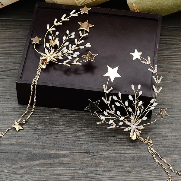 gold star crystal bridal for woman wedding hair accessories for bride hair accessories head accessory clip
gold star crystal bridal for woman wedding hair accessories for bride hair accessories head accessory clip