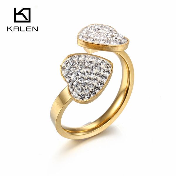 new women rings stainless steel italy gold color full rhinestone heart rings for romantic engagement wedding jewelry, Slivery;golden
new women rings stainless steel italy gold color full rhinestone heart rings for romantic engagement wedding jewelry, Slivery;golden
