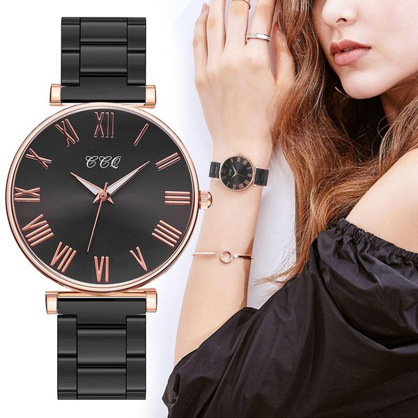 ccq ladies wrist 2019 watch casual quartz stainless steel luxury band newv strap watch analog wrist feminino reloj #7, Slivery;brown
ccq ladies wrist 2019 watch casual quartz stainless steel luxury band newv strap watch analog wrist feminino reloj #7, Slivery;brown