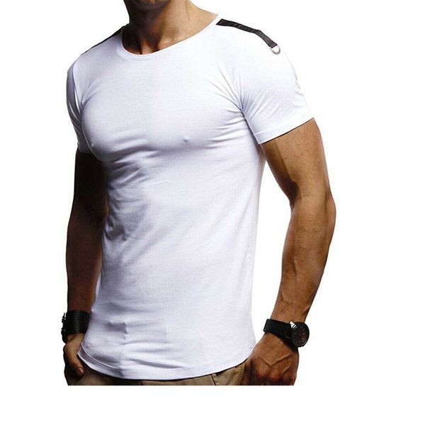 2019 men gym sports leisure casual t-shirt short sleeves o-neck slim fit muscle fitness s-2xl, White;black
2019 men gym sports leisure casual t-shirt short sleeves o-neck slim fit muscle fitness s-2xl, White;black